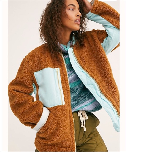 Free People Jackets & Blazers - SALE Free People oversized Rivington Sherpa jacket